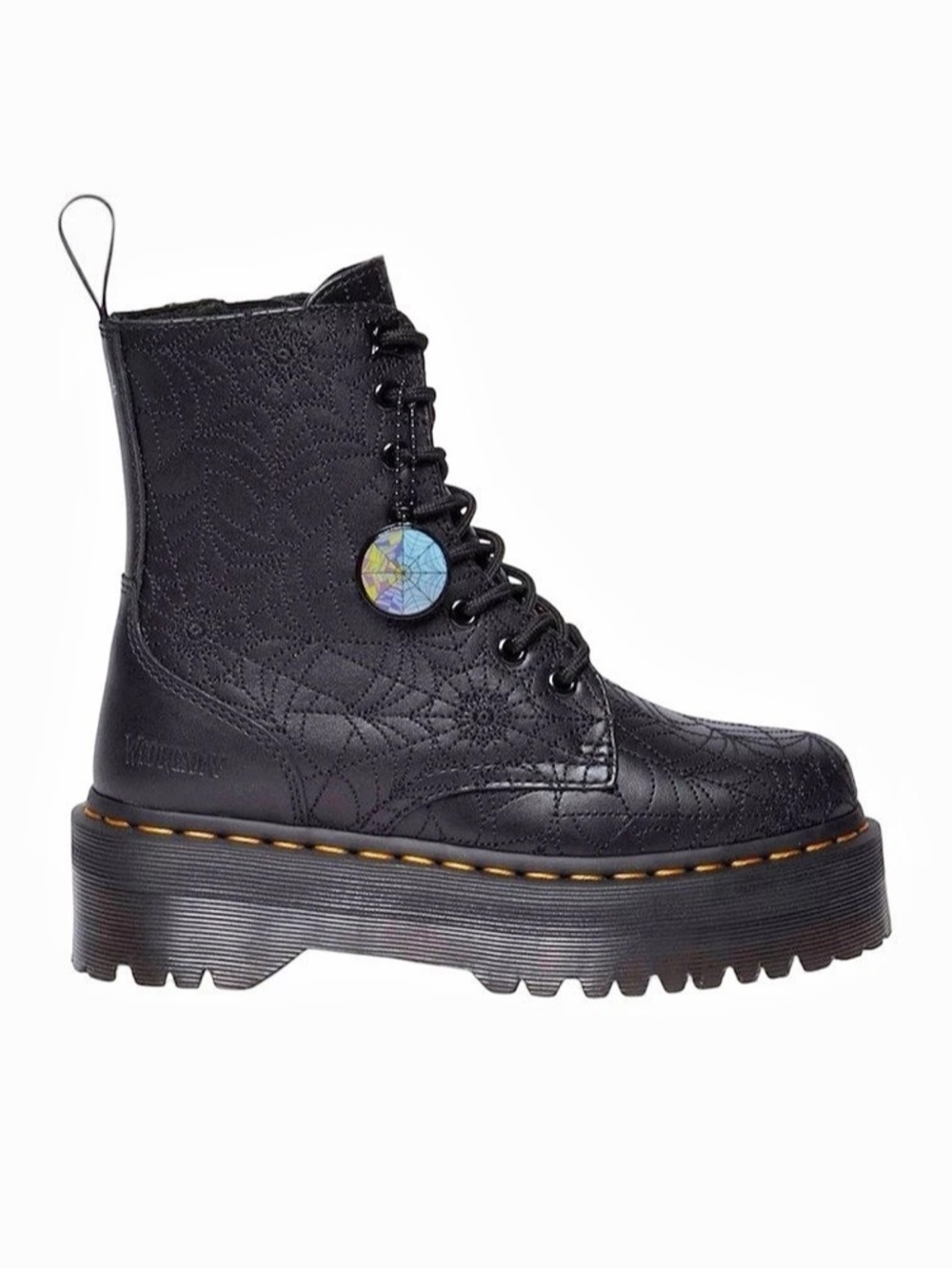 Dr. Martens x Wednesday Jadon Spiderweb Platform Boots Black Platform Boots